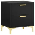 thumbnail image 3 of Kendall 4-piece Tufted Panel Queen Bedroom Set Black and Gold, 3 of 6