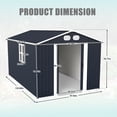 thumbnail image 4 of Villeston 8x12 FT Outdoor Storage Shed, Metal Tool Shed & Outdoor Storage with Lockable Doors & Air Vents for Backyard, Garden, or Patio,Black, 4 of 6