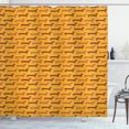 thumbnail image 1 of Ambesonne Dogs Shower Curtain, Badger Dogs Paw Prints, 69"Wx70"L, Brown Orange, 1 of 3