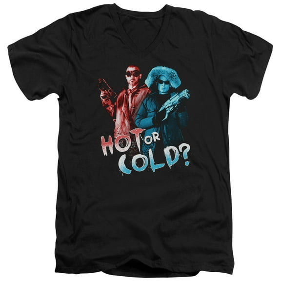 Arrow Hot Or Cold S/S Adult V-Neck T-Shirt 30/1 T-Shirt Black