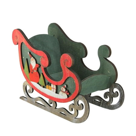 10 Wooden Santa Claus And Snowman Decorative Table Top Christmas