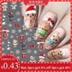 thumbnail image 2 of Calcomanías autoadhesivas 3D para uñas de hombre de jengibre de Navidad sombrero de Papá Noel copo de nieve ciervo calcomanías autoadhesivas envolturas para manicura de dibujos animados NTPRO-80, 2 of 4