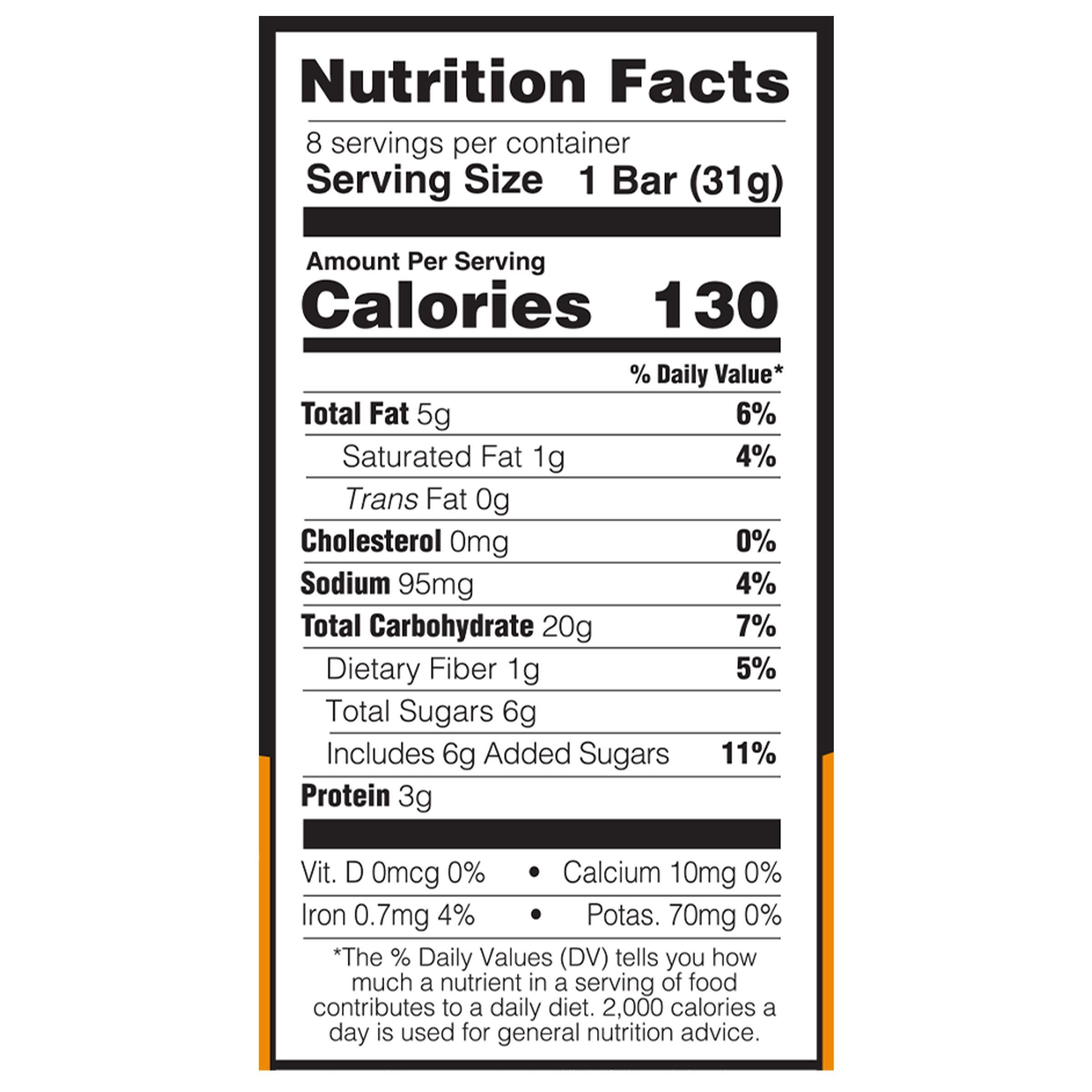 (4 pack) Junkless Chewy Peanut Butter Chocolate Chip Granola Snack Bars, 1.1 oz, 8 Count