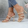 thumbnail image 5 of COM STAR Women’s High Heel Sandals Strappy Square Toe Stiletto Heels Open Toe Dress Shoes Adjustable Buckle Heels for Party Wedding Evenin, 5 of 9