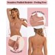 thumbnail image 2 of Bralette Boufor Deep V, corte bajo, acolchado para flexiones, rosa, talla M, 2 of 4