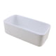 thumbnail image 3 of Maceta decorativa rectangular blanca para suculentas, maceta blanca para cactus con bandeja de madera, 3 of 5