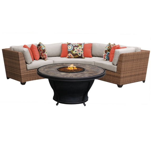 Tuscan 4 Piece Outdoor Wicker Patio Furniture Set 04d