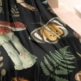 thumbnail image 3 of Red Mushroom Butterfly Black Pattern Blanket,Comfortable Soft Flannel Throw Blanket,All Season,Warm Lightweight Blankets for Sofa Bed Couch Living Room Chair,30"x40", 3 of 4