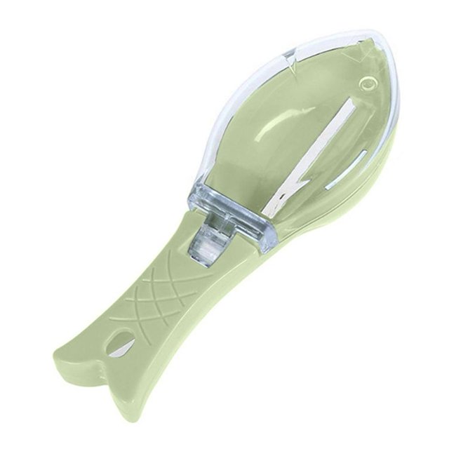 Kuymtek Rascador Escamas Pescado Con Orificio para Herramienta Escamas Pescado Extracción Rápida (verde)