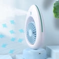 thumbnail image 3 of Usb Rechargeable Mini Portable Handheld Desktop Mist Spray Fan Air Cooler Blue, 3 of 5