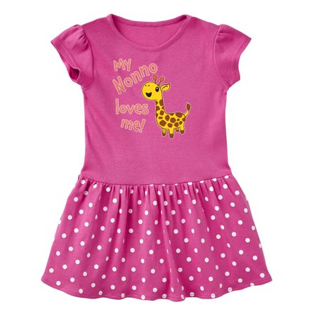 

Inktastic My Nonno Loves me- cute giraffe Gift Toddler Girl Dress