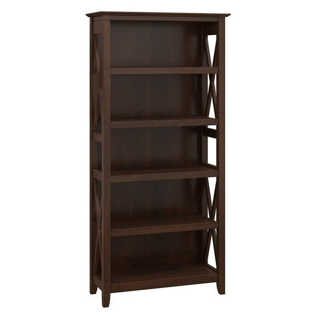 Scranton & Co Bibliothèque Haute Transitionnelle en Bois à 5 Tablettes, Cerisier Bing