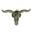 thumbnail image 2 of Bull Long Horn Blinged Western Silver Metal Belt Buckle Texas Rodeo Rhinestones, 2 of 2