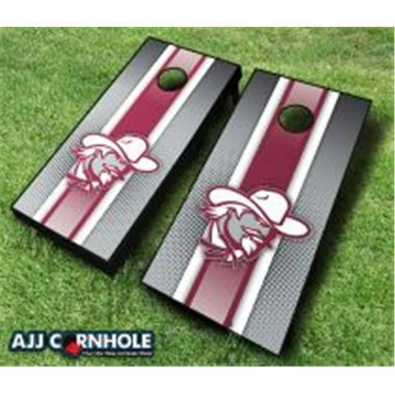 AJJCornhole 110-EasternKentuckyStriped Eastern Kentucky Colonels Striped Theme Cornhole Set with Bags - 8 x 24 x 48 in.