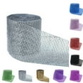 thumbnail image 2 of Coofit Ruban en Strass 24 Rangées Ruban en Maille Scintillante Ruban en Cristal Ruban en Strass Diamant, 2 of 10