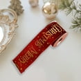 thumbnail image 5 of JeashCHAT Christmas Ribbon Roll, Merry Christmas Velvet Ribbon, Decorative Wired Ribbon for Gift Wrapping, Crafts, DIY Bows, Christmas Tree Decorations (2.48 Inch x 3 Yards, Red), 5 of 6