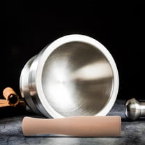 Soimiss 2Pcs Wood Pestle Grinding Sticks for Kitchen Garlic Ginger Crushing and Mashing