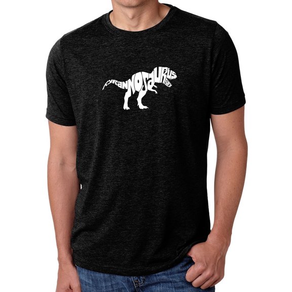 LA Pop Art Men's Premium Blend Word Art T-shirt - TYRANNOSAURUS REX