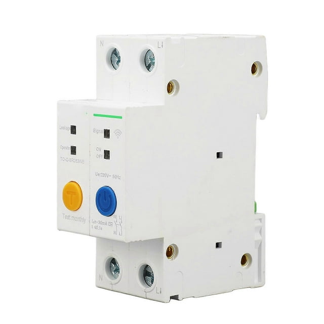 Disjoncteur Wi-Fi 2P AC230V, 32 A, avec télécommande, surveillance en temps réel et montage sur rail DIN