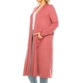 thumbnail image 2 of Women's Plus Size, Casual Long Open Front Drape Lightweight Duster Sweater Cardigan., 2 of 6