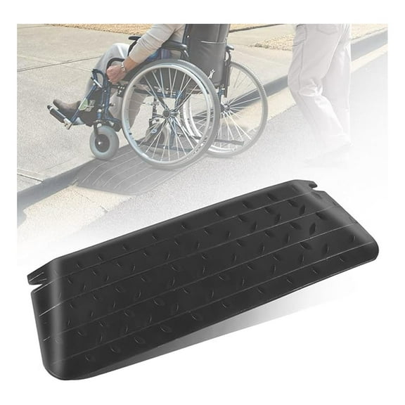 Wheelchair Ramp 2.5 Inch - Rubber Threshold Ramps for Doorways, 2200 lb Capacity - Non-Slip, Heavy Duty for Wheelchairs, Scooters & Strollers