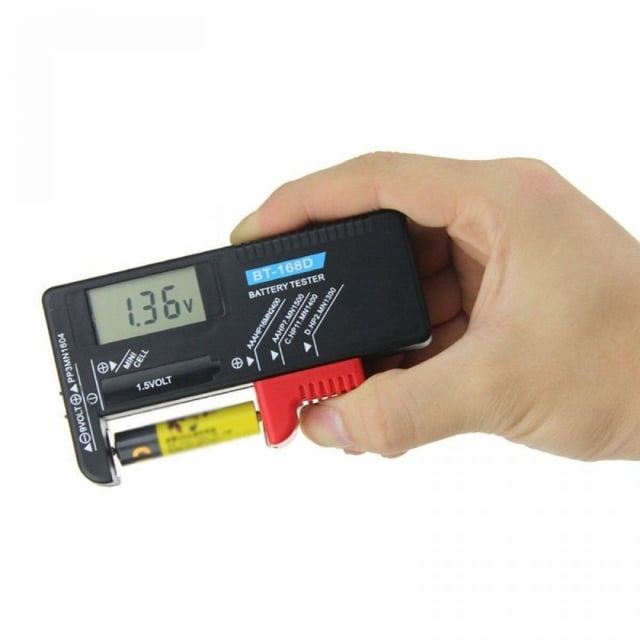 Comprobador de probador de batería digital LCD Sonbest BT-168D para pilas de botón AA AAA CD 9V 1.5V negro Monstrate SH1104-296