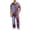Deep Red, variant on CCRFTGI Mens Pajamas Set Summer Sleepwear Short Sleeve Pjs Set Soft Tie Dye 2 Piece Lounge Set Loungewear with Pockets Dark Blue M