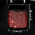 thumbnail image 5 of eing Car Seat Organizer Premium Seat Back/Front Seat Travel Caddy Bag, Bling Crystal Car Front Seat Organizer, Pratical Car Garbage Pocket Bin, Diamond Car Accessory (2 - Pack,Red), 5 of 8