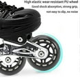 thumbnail image 2 of 4 Pack Inline Skate Wheels Indoor/Outdoor Replacement Wheel with Bearings 70mm,Black, 2 of 5