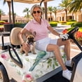 thumbnail image 3 of Golf Cart Seat Covers for 2 Seater,Farmhouse Flower Microfiber Cart Seat Towel Blanket,Country Bird Plant Spring Summer Absorbent Breathable Non Slip Bench Seats Protector for Golf Course 51"x31", 3 of 9