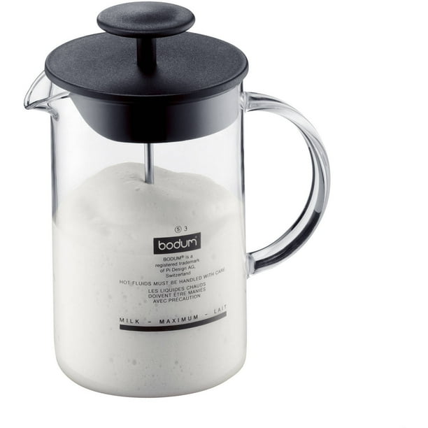 Bodum Latteo Milk Frother with Glass Handle, 8 Ounce, Black Walmart