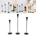 thumbnail image 3 of SUDEG 3PCS Black Candlestick Candle Holder Modern And Simple Style For Home Decoration, 3 of 12