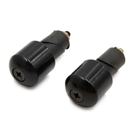 Unique Bargains 2pcs 17mm Black Motorcycle Anti Vibration Handle Bar End Grip Caps for GS