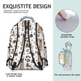 thumbnail image 5 of German Shepherd Dog and Footprint Backpack for School,Cute School Bag,Schoolbag with Adjustable Shoulder Straps & Padded Back,15.3"x11"x7.1"., 5 of 6