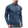 thumbnail image 2 of HBFAGFB Long Sleeve Work Shirts for Men Fashionable Comfortable Lapel Button Down Tops Blue Size L, 2 of 6