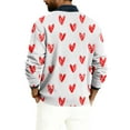 thumbnail image 3 of Valentines Day Mens Sweatshirts Stretch V Neck Hollow Heart Pattern Pullovers Valentines Pullover Tops for Men, 3 of 5