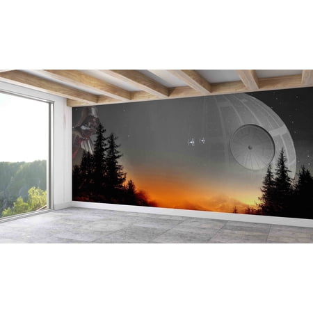 Custom Wallpaper, Bright Wallpaper, Star Wars, Paper Wall Art Modern Wallpaper, Starry Sky Wall Decor, Death Star Wallpaper, Wallpaper (Fabric Non-Woven)