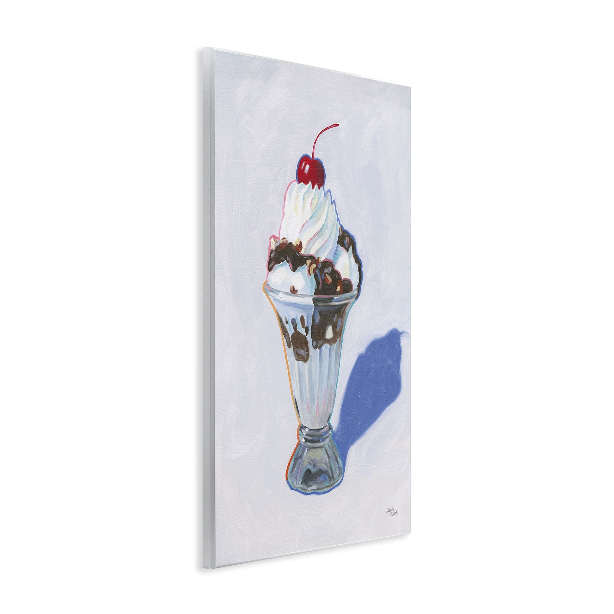 Stupell Industries Ice Cream Sundae Food & Beverage Painting Unframed Art Print Wall Art, 13 x 19