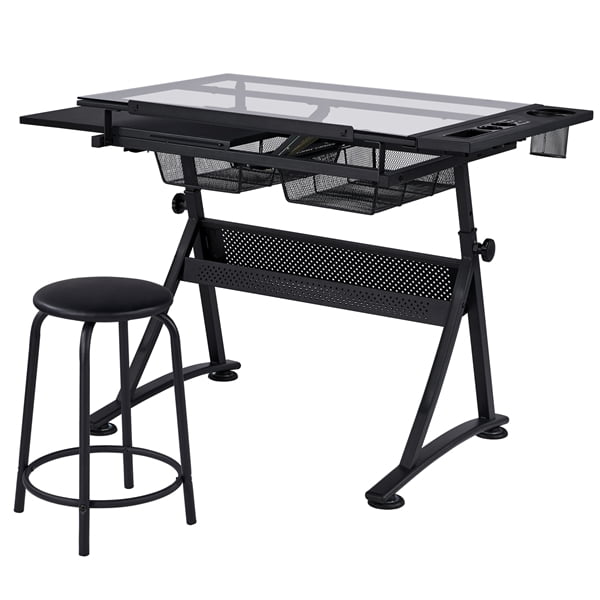 Studio Designs Folding Craft Station in Black with White 13221