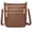 brown, variant on FALAN MULE Small Vegan Leather Women Crossbody Shoulder Bag Multi Zipper Pocket Handbag