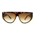 thumbnail image 2 of Womens Flat Top Futurism Triangular Plastic Thick Arm Sunglasses Tortoise - Brown, 2 of 4