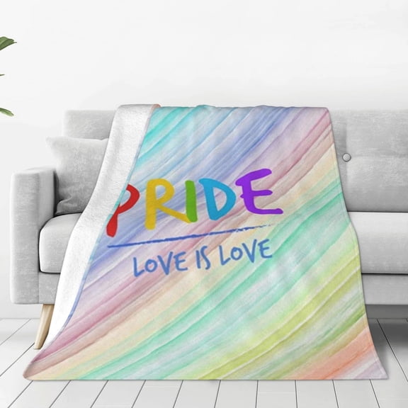 Rainbow Blankets Pride Super Soft Lightweight Throw Blanket for Couch Sofa Bed Decoration 50" x 40"