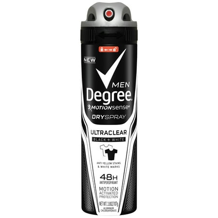 Degree Men UltraClear Black + White Antiperspirant Deodorant Dry Spray, 3.8 (Best Degree Deodorant Scent)
