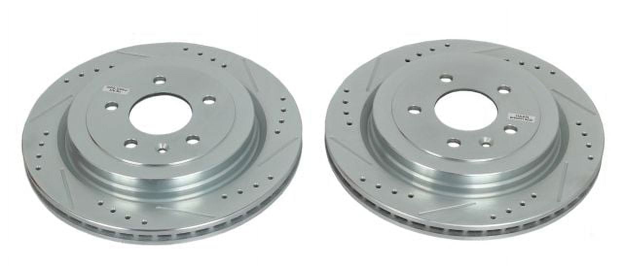 Power Stop Rear Pair of Drilled and Slotted Brake Rotors AR82158XPR