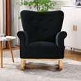 thumbnail image 2 of Seetaras Small Modern Rocking Chair,Velvet Upholstered Accent Chair Contemporary Rocker, Kids Cushioned Relaxing Arm Chair for Nursery, Playroom, Bedroom Living Room, 2 of 9