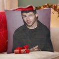 thumbnail image 4 of Nick Jonas Fundas de almohada de terciopelo con tema, regalos de funda de almohada, decoración para el hogar, cojín de lanzar, regalo de cumpleaños para fans y parejas. 50cm x 50cm., 4 of 6