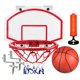 thumbnail image 2 of Juego de aro de baloncesto montado en la pared de 61x40 cm para de 3, 4, 5, 6, 7 y 8 años en interiores y exteriores Plegable Cola aro de baloncesto, 2 of 5