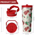 thumbnail image 4 of Christmas 30oz Handheld Travel Tumbler with Handle – Double Wall Stainless Steel Insulated Cup, Flip Straw Lid, Leak-Proof & BPA-Free for Hot and Cold Drinks – Durable Coffee & Juice Mug Black, 4 of 7