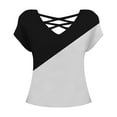 thumbnail image 5 of yunLCZ Women Shirts Womens Summer Tops Short Sleeve Shirts V Neck Tshirts Loose Casual Tunic Blouses Tees, 5 of 5