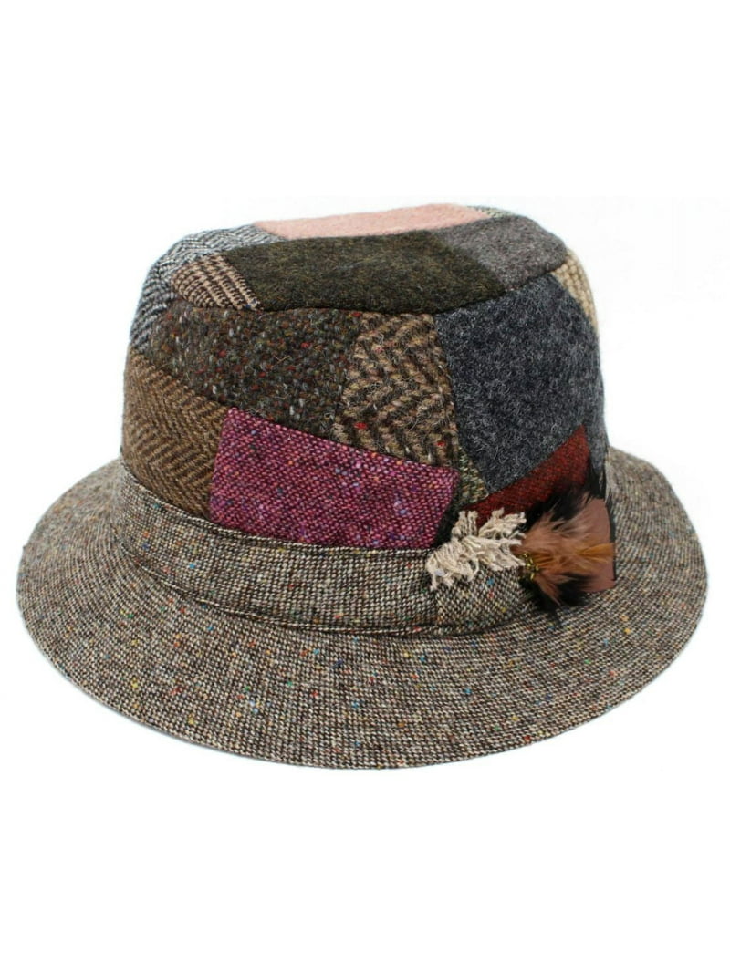 Hanna Hats 100% Wool Walking Hat, Wide Brim, Tweed, Unisex, Made